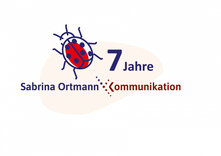 Sieben Jahre Sabrina Ortmann Kommunikation Jubiläumslogo